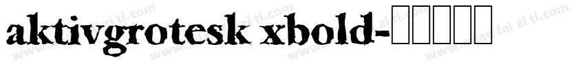 aktivgrotesk xbold字体转换